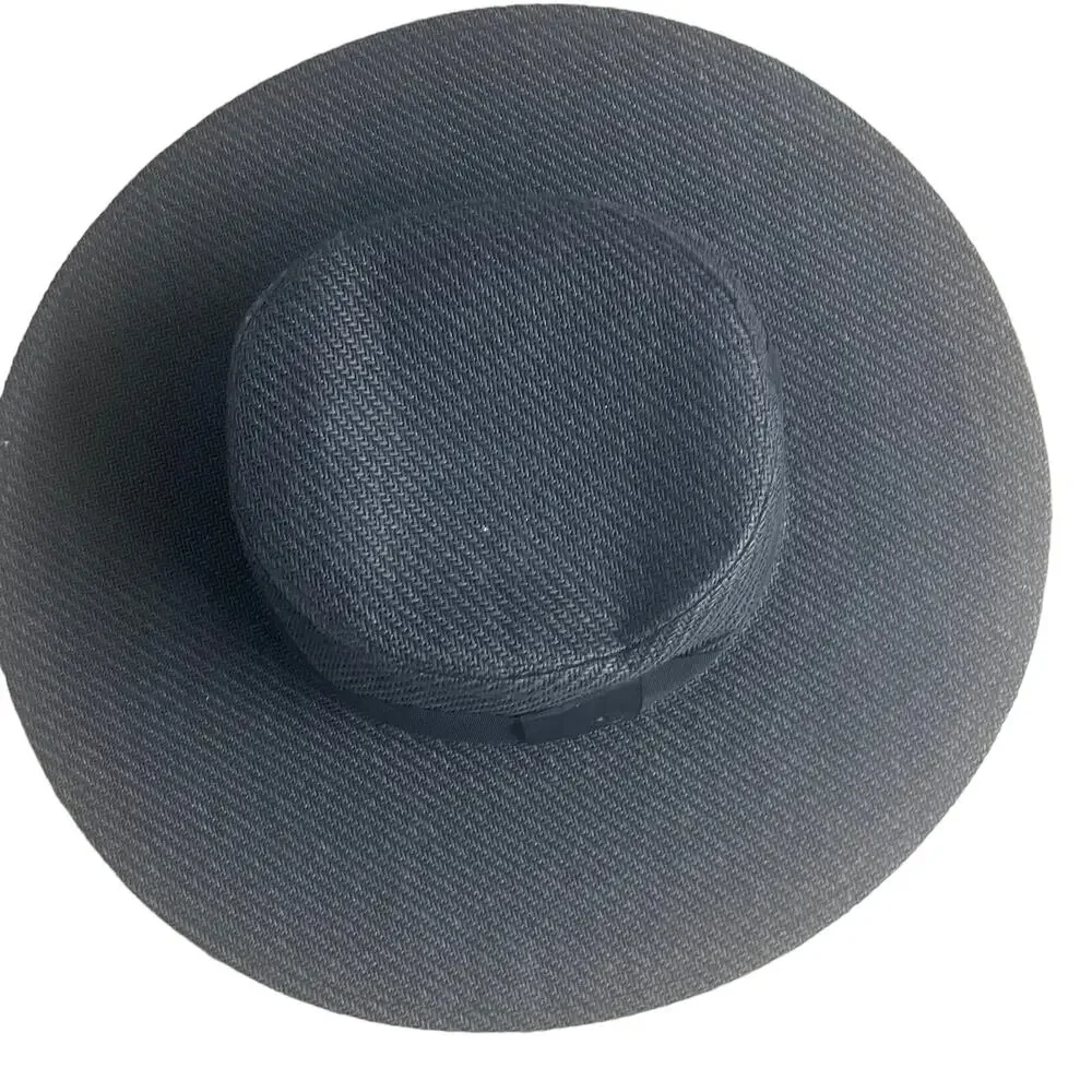 Scoop Large Rim Black hat satin lining OS